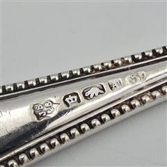 Antique Pre 1897 John Sherwood & Sons Silver Plated Salt/Sugar Spoon BEAVER MARK